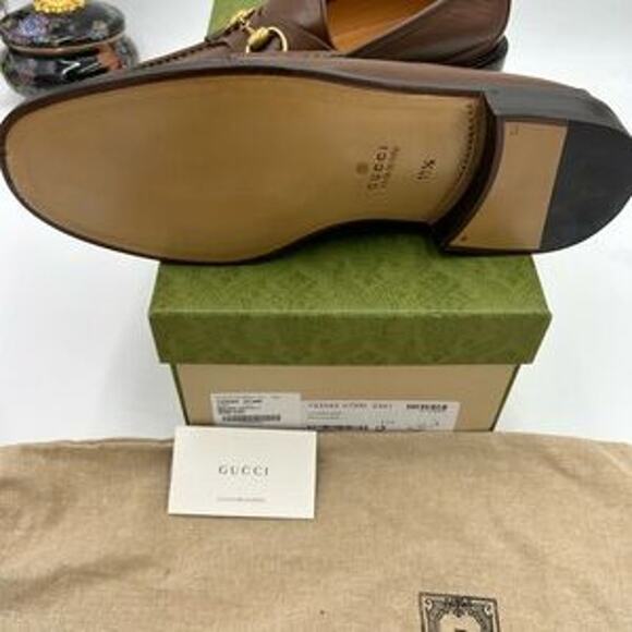 Men's Gucci Horsebit 1953 leather loafers size 11.5 fits 12.5 US made in Italy - Picture 3 of 14